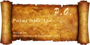 Palay Odília névjegykártya
